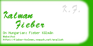 kalman fieber business card